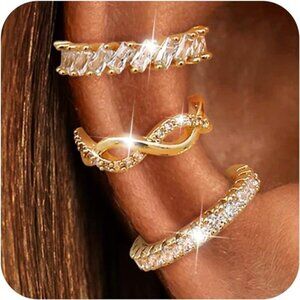 Ear Cuffs Non-Piercing Earrings for Women Cute Small Clip-On Cartilage